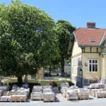 Terassenausstellung und Steinlager