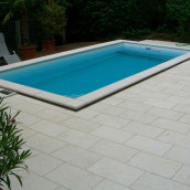 Schwimmbadumrandung Kalkstein