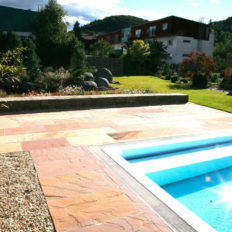 Terrassen Sandstein Pool
