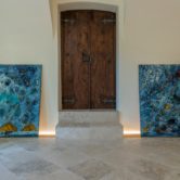 Landhaus mit Edeltravertin und Schlossdielen