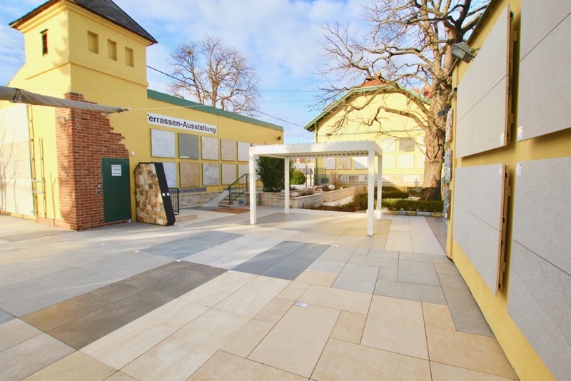 Naturstein Terrassenplatten Ausstellung Wien SCHUBERT STONE
